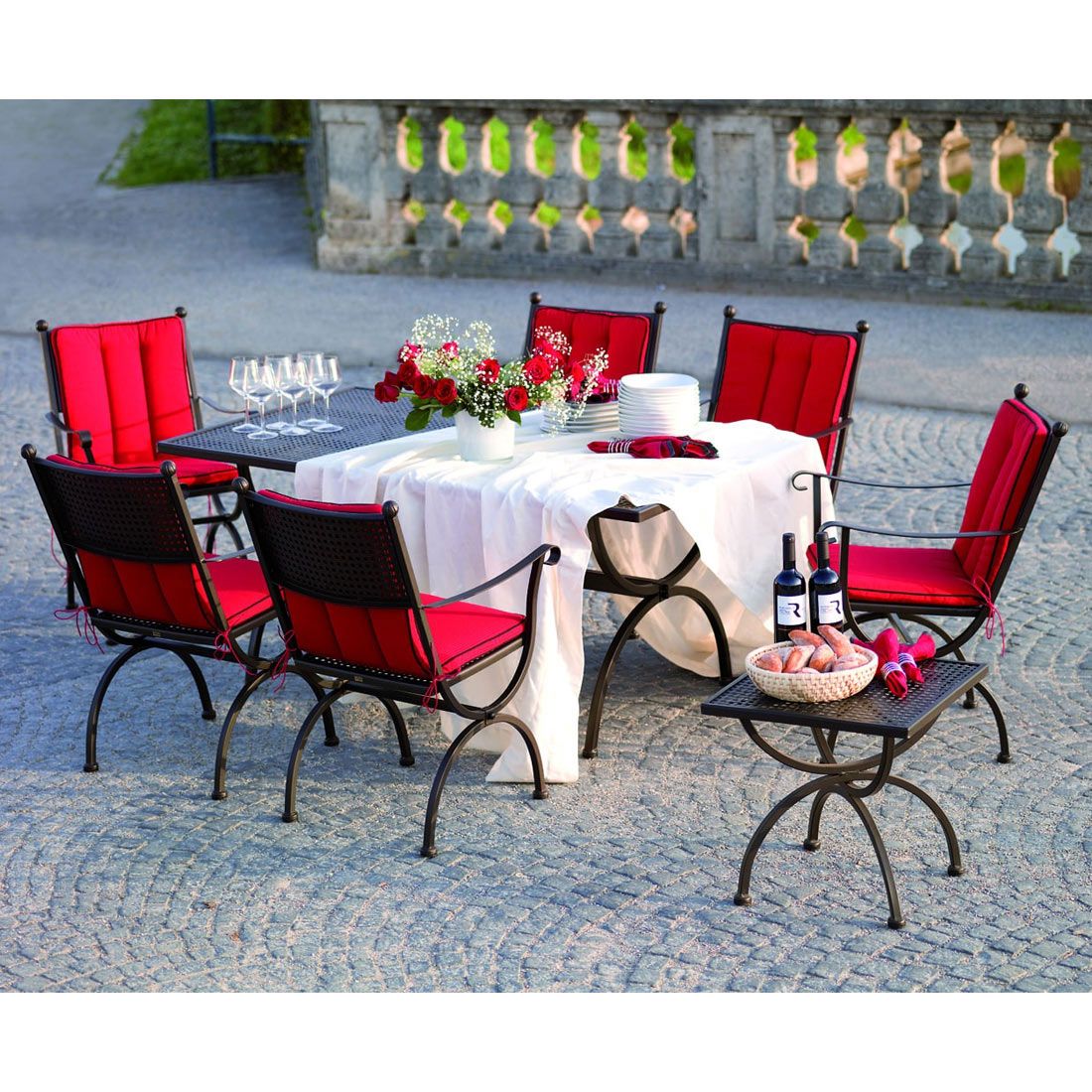 MBM Romeo Gartenmöbel-Set L (6 Plätze) Tisch 168/210x100cm
