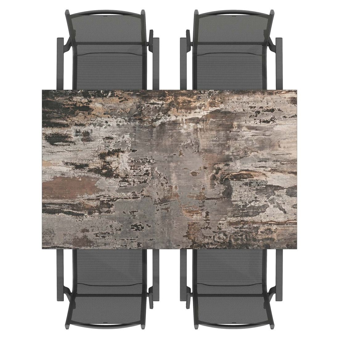 Kettler Basic Plus Gartenmöbel-Set mit OUTLIV. Tisch Aluminium/Dekton