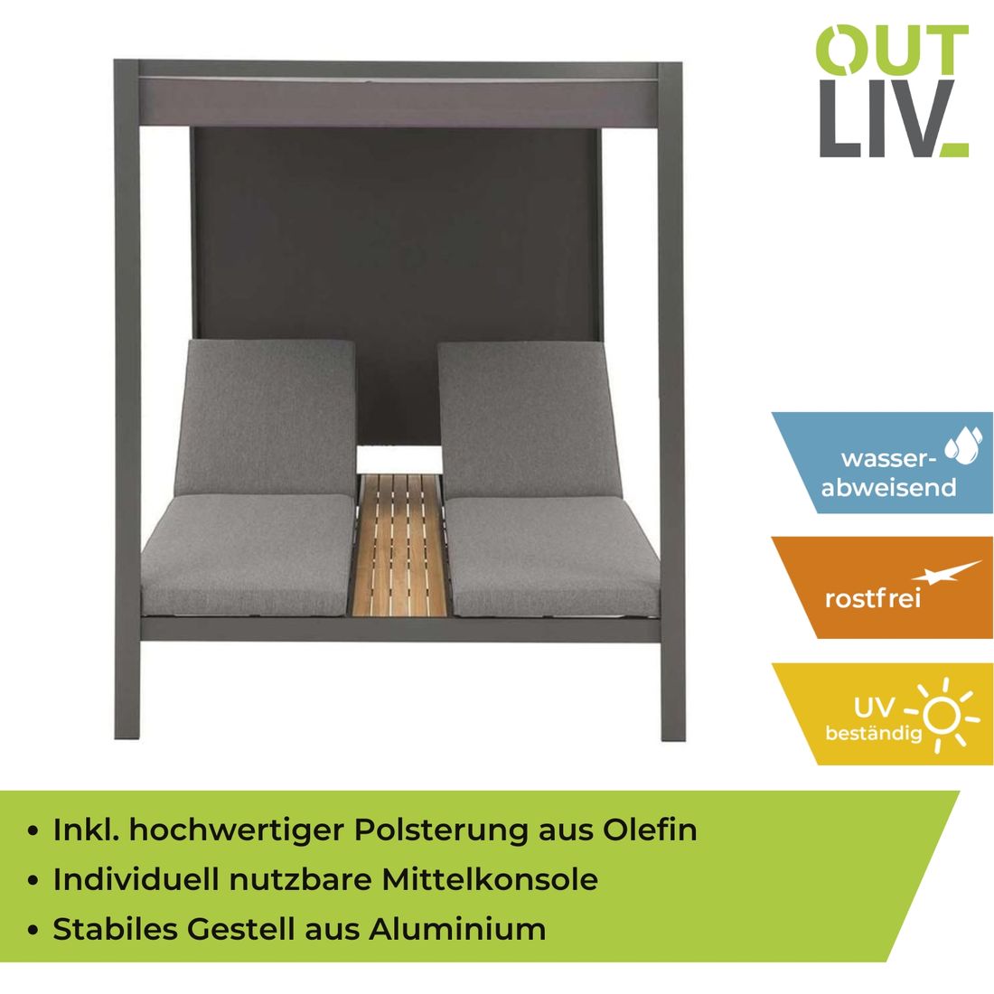 OUTLIV. Arezzo Daybed Aluminium/Olefin