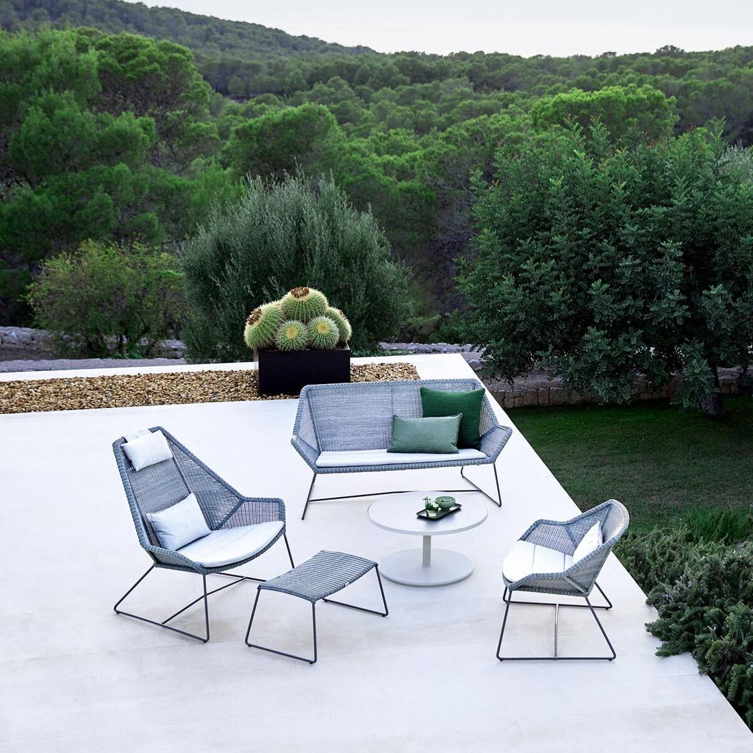Cane-Line Breeze Loungesessel Stahl/Geflecht