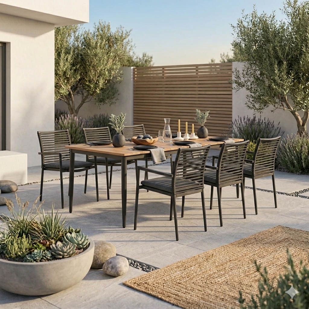 Acamp New Jersey Gartenmöbel-Set L (6 Plätze) Tisch 220x100cm
