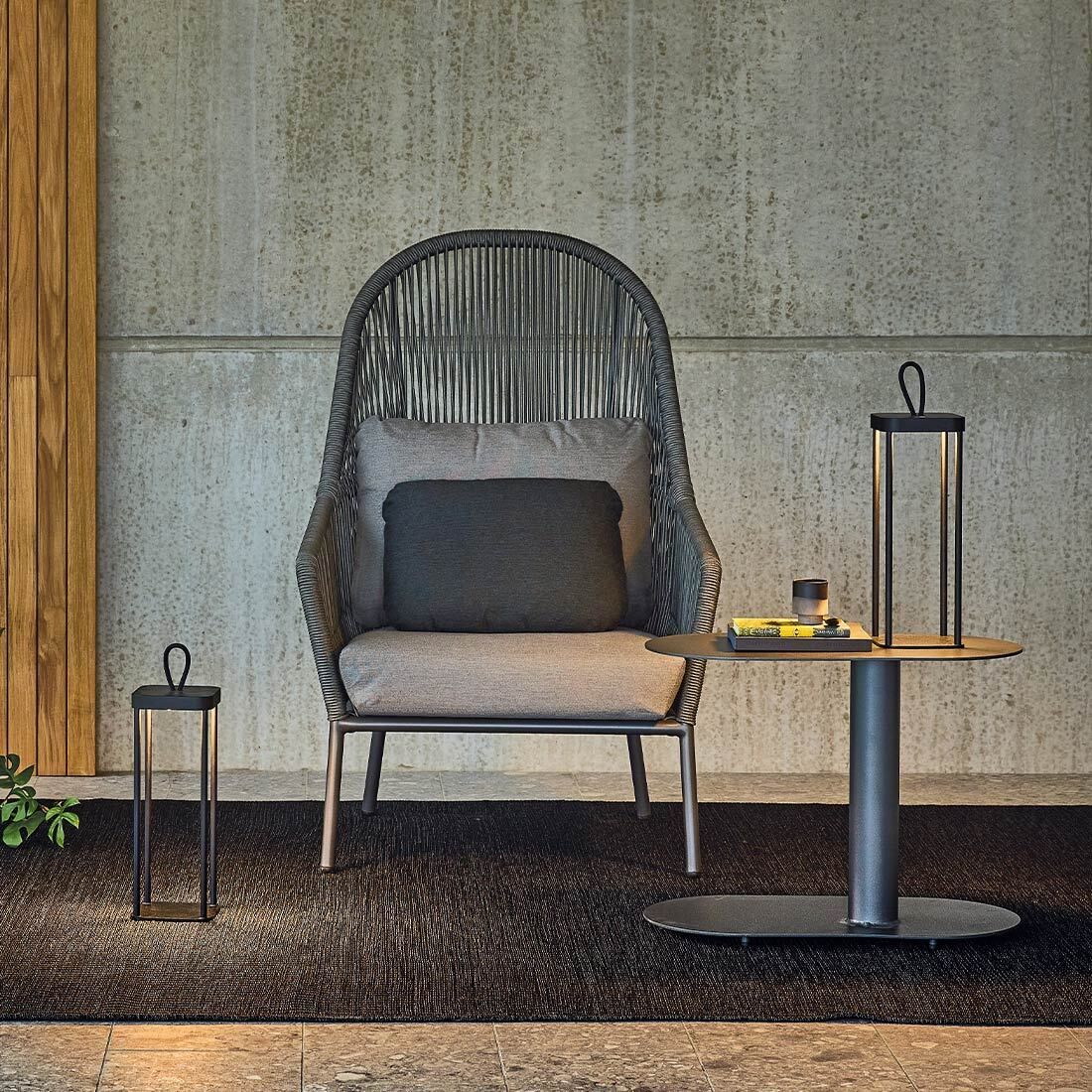 Solpuri Loop Loungesessel Aluminium/Rope