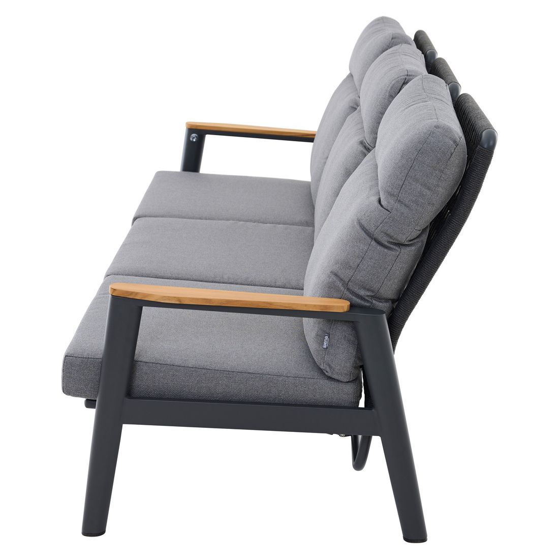 Siena Garden Cortina Gartenloungesofa verstellbar Aluminium/Rope/Polypropylen