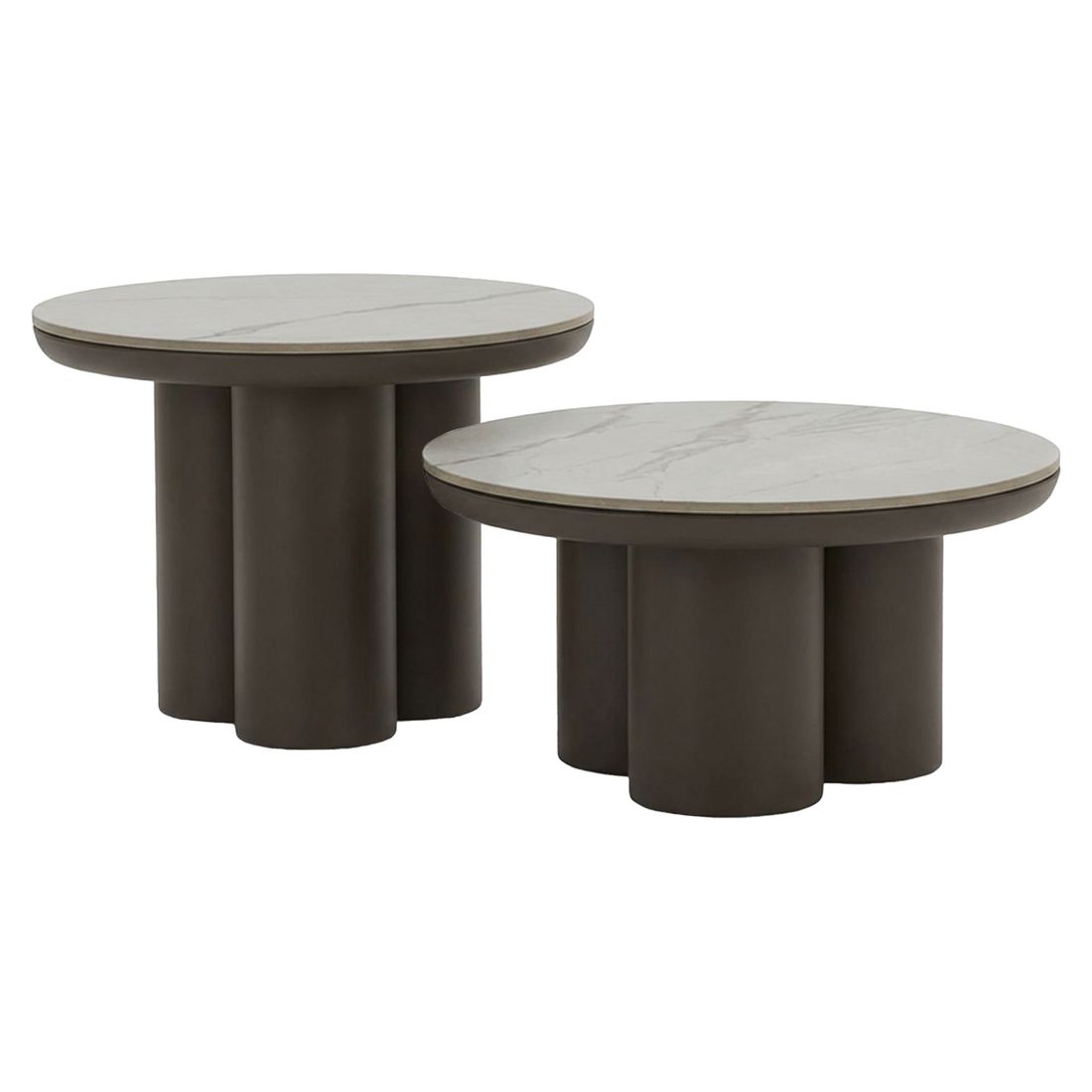 Apple Bee Tonga Loungetisch-Set 2-tlg. Aluminium/Sinterstone