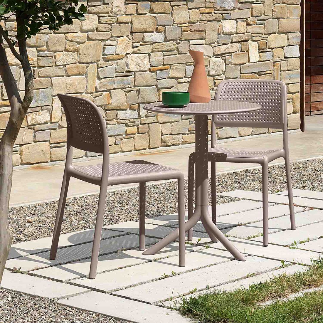 Nardi Bora Gartenmöbel-Set S (2 Plätze) Tisch Ø60,5cm