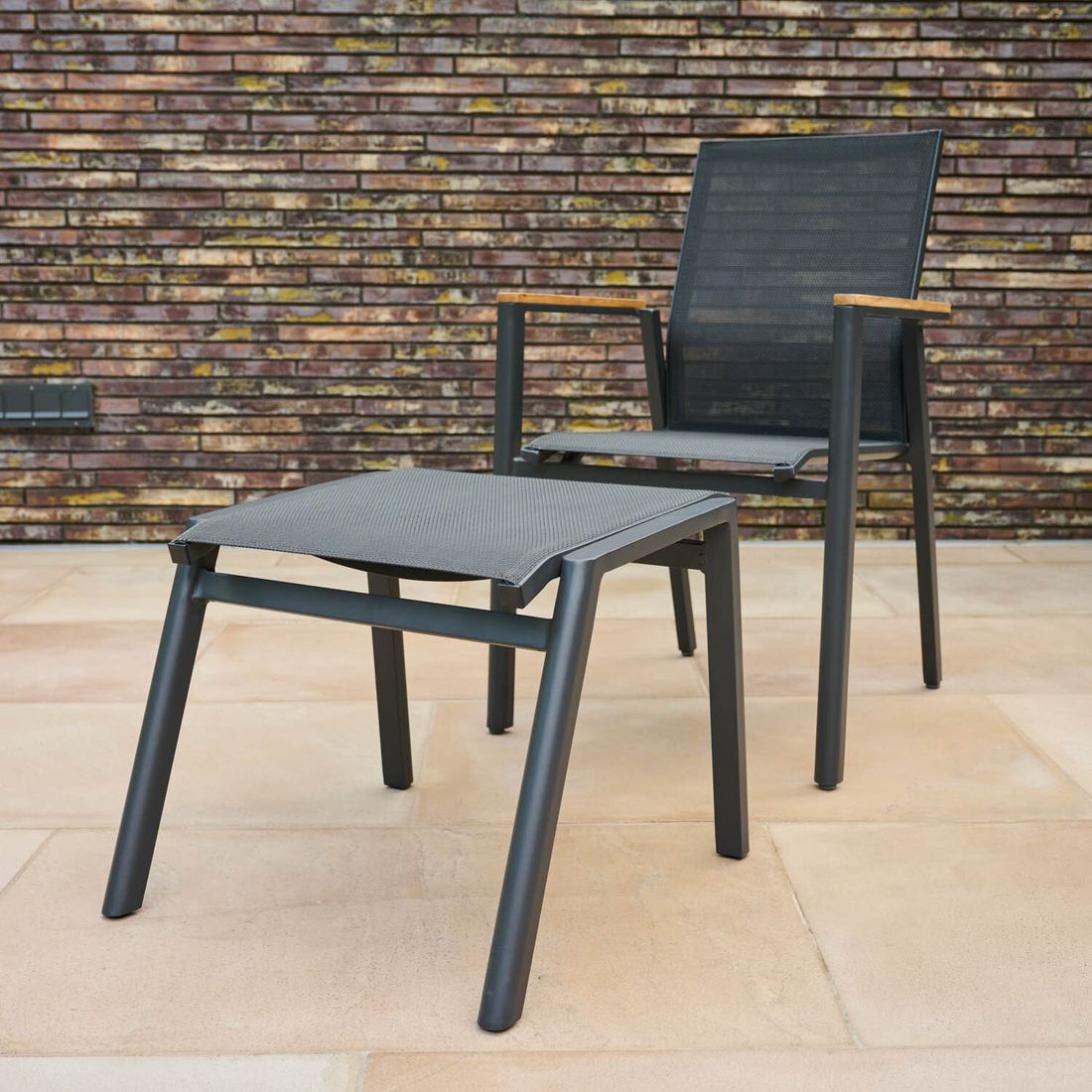 Siena Garden Bologna Stapelsessel Aluminium/Ranotex