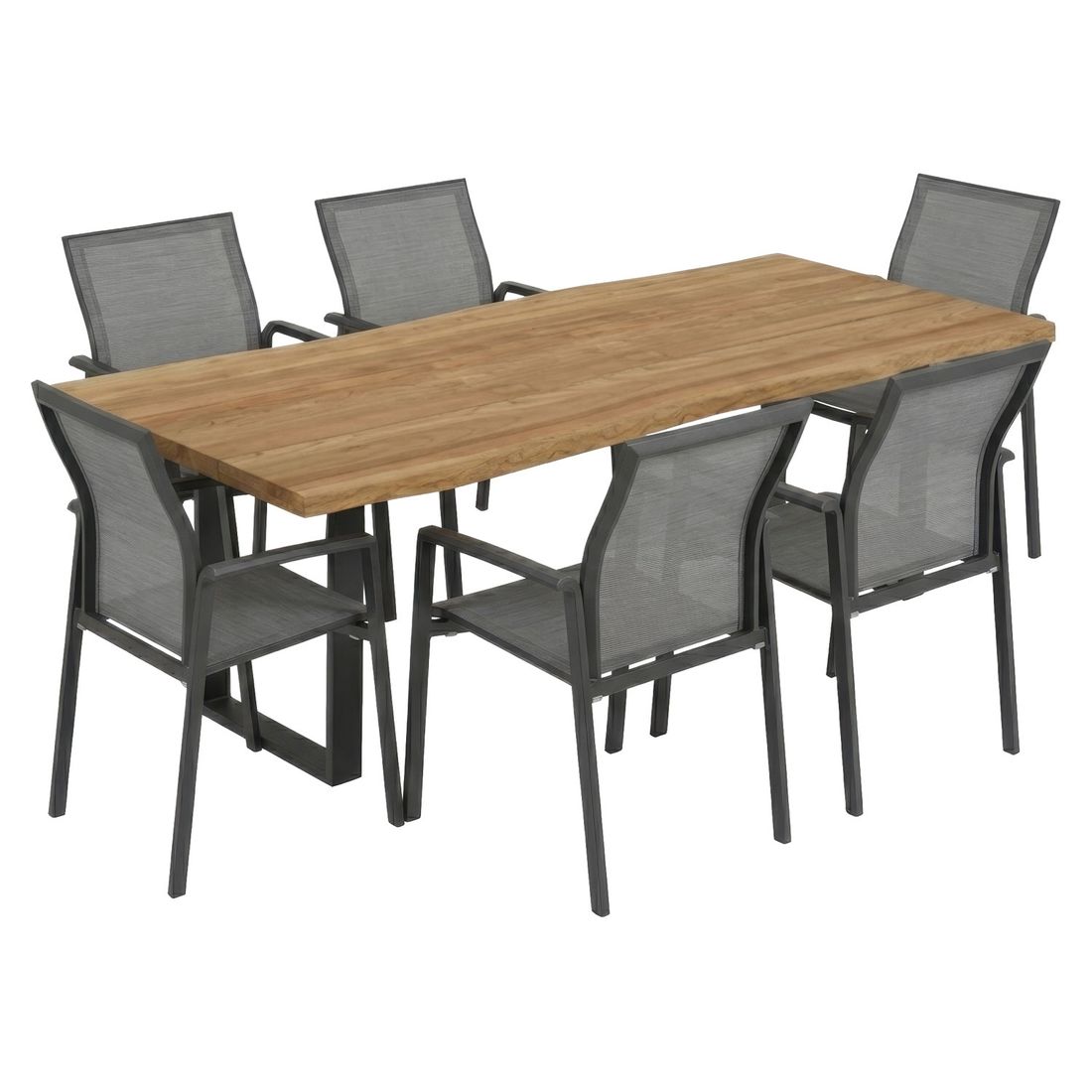 Stern Kari Gartenmöbel-Set L (6 Plätze) mit OUTLIV. Tisch 200x100cm