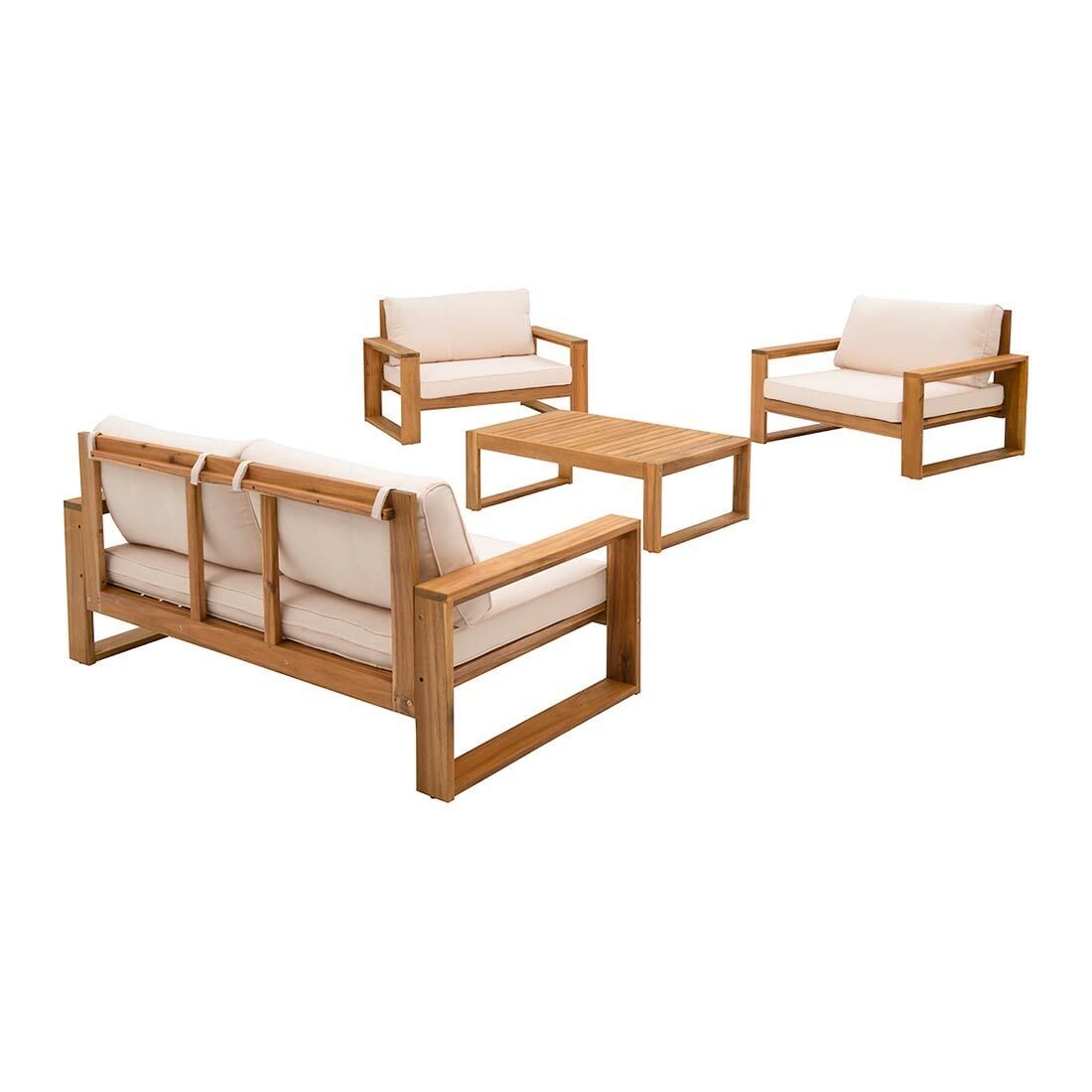 OUTLIV. Santa Cruz Loungeset inkl. Loungetisch Akazie/Polyester