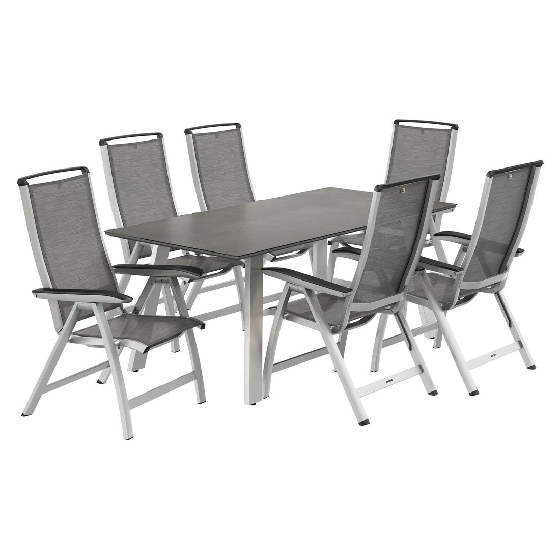 Kettler Forma II Gartenmöbel-Set L verstellbar (6 Plätze) mit OUTLIV. Tisch 180x90cm