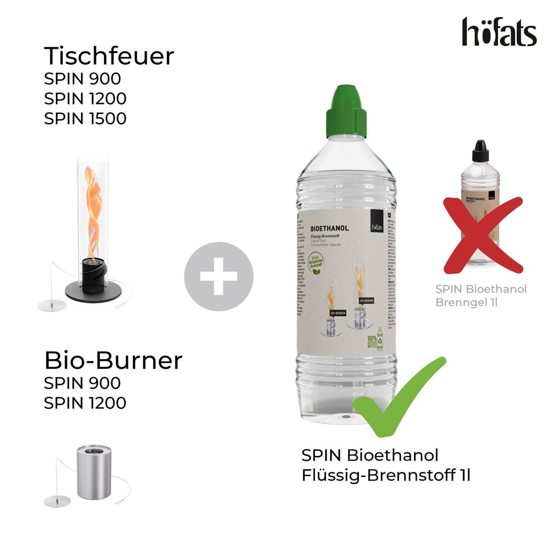 höfats SPIN 900 Tischfeuer Ø9x40,5cm