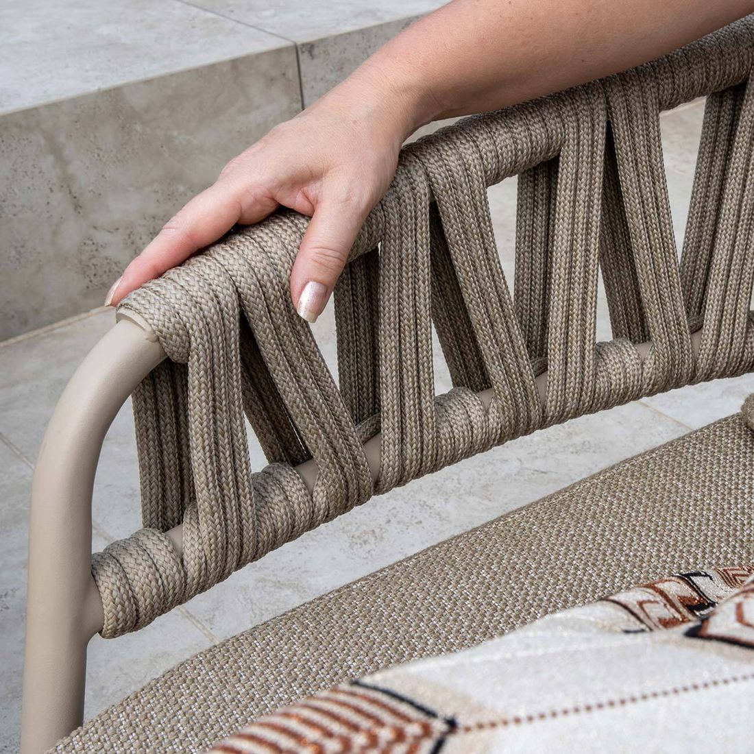 4Seasons Calma Gartenloungesofa Aluminium/Rope/Olefin