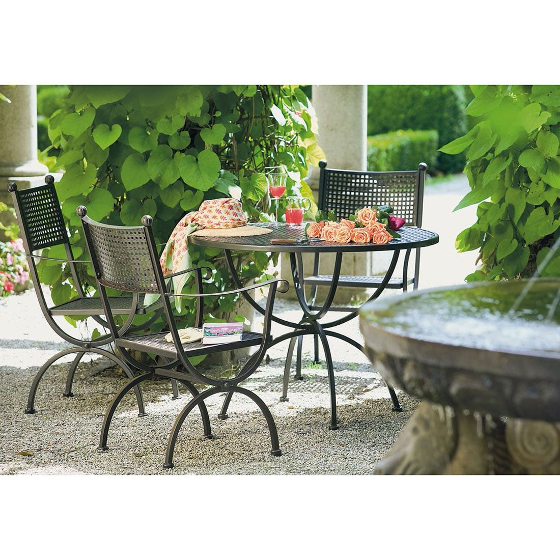 MBM Romeo Gartentisch 75x75 cm Schmiedeeisen