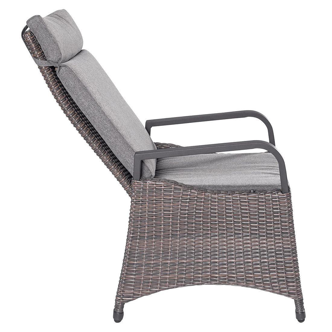LC Garden Komido Gartensessel verstellbar Aluminium mit Sitz- und Rückenkissen