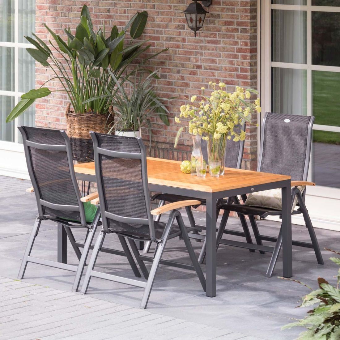 Hartman Alice Gartenmöbel-Set M (4 Plätze) Tisch 150/210x90cm