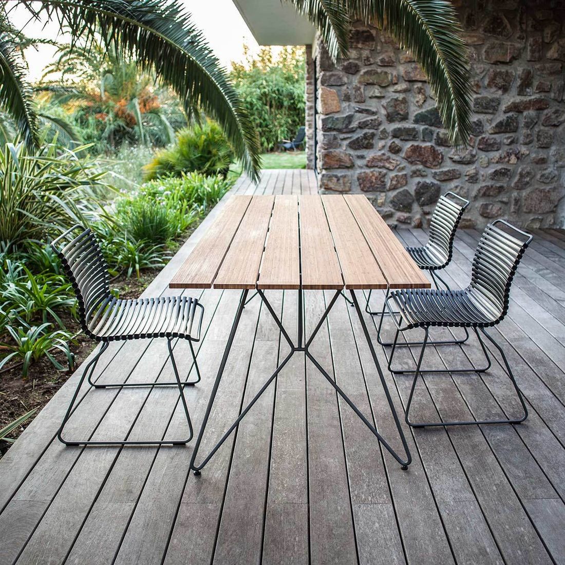 HOUE Sketch Gartentisch Stahl/Bambus
