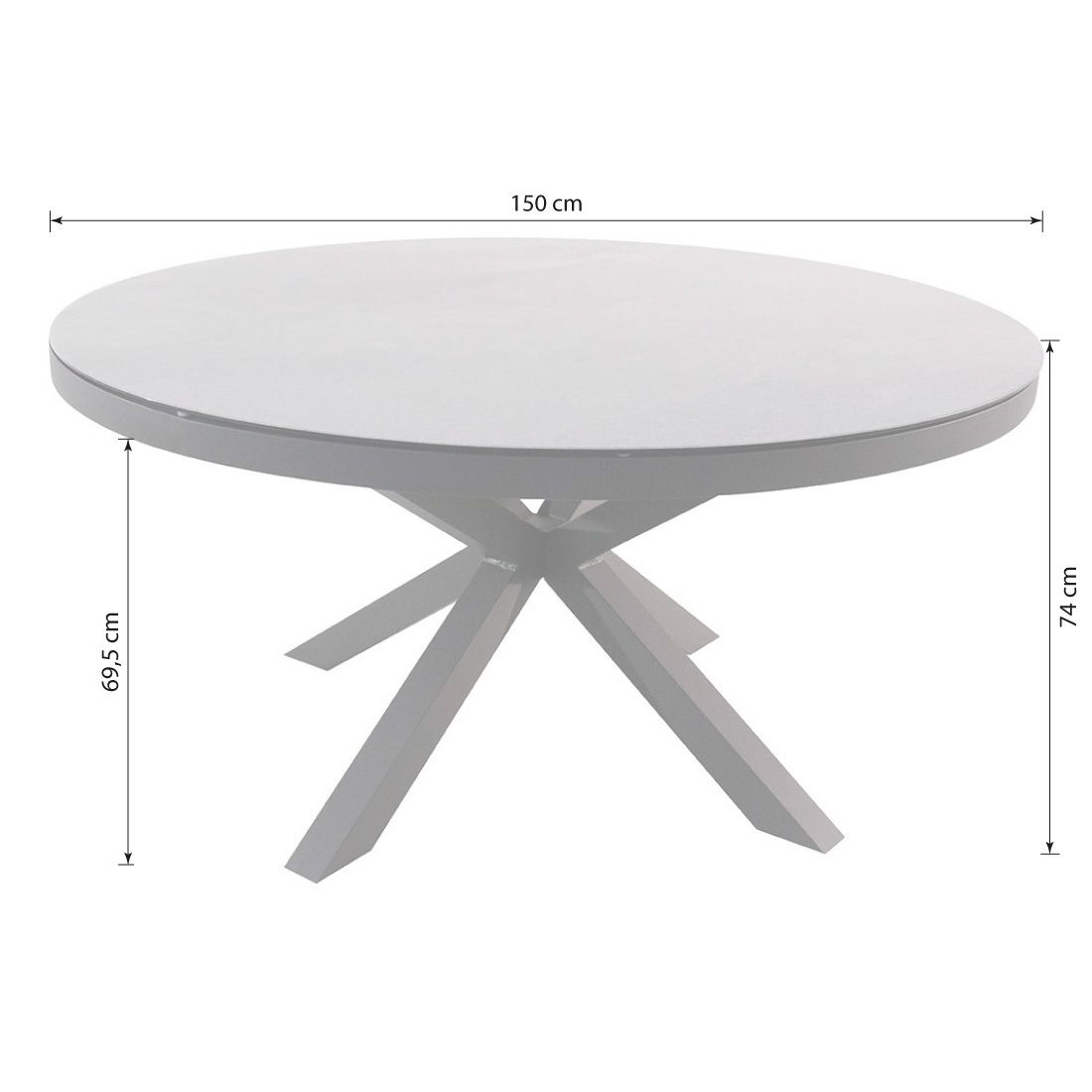 LC Garden Sunfort Gartenmöbel-Set M (4 Plätze) Tisch Ø150cm
