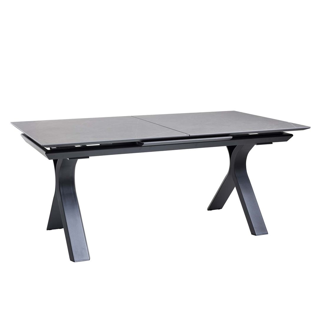 Interliving 7011 Ausziehtisch 180/240x100cm Aluminium/Sinterstone