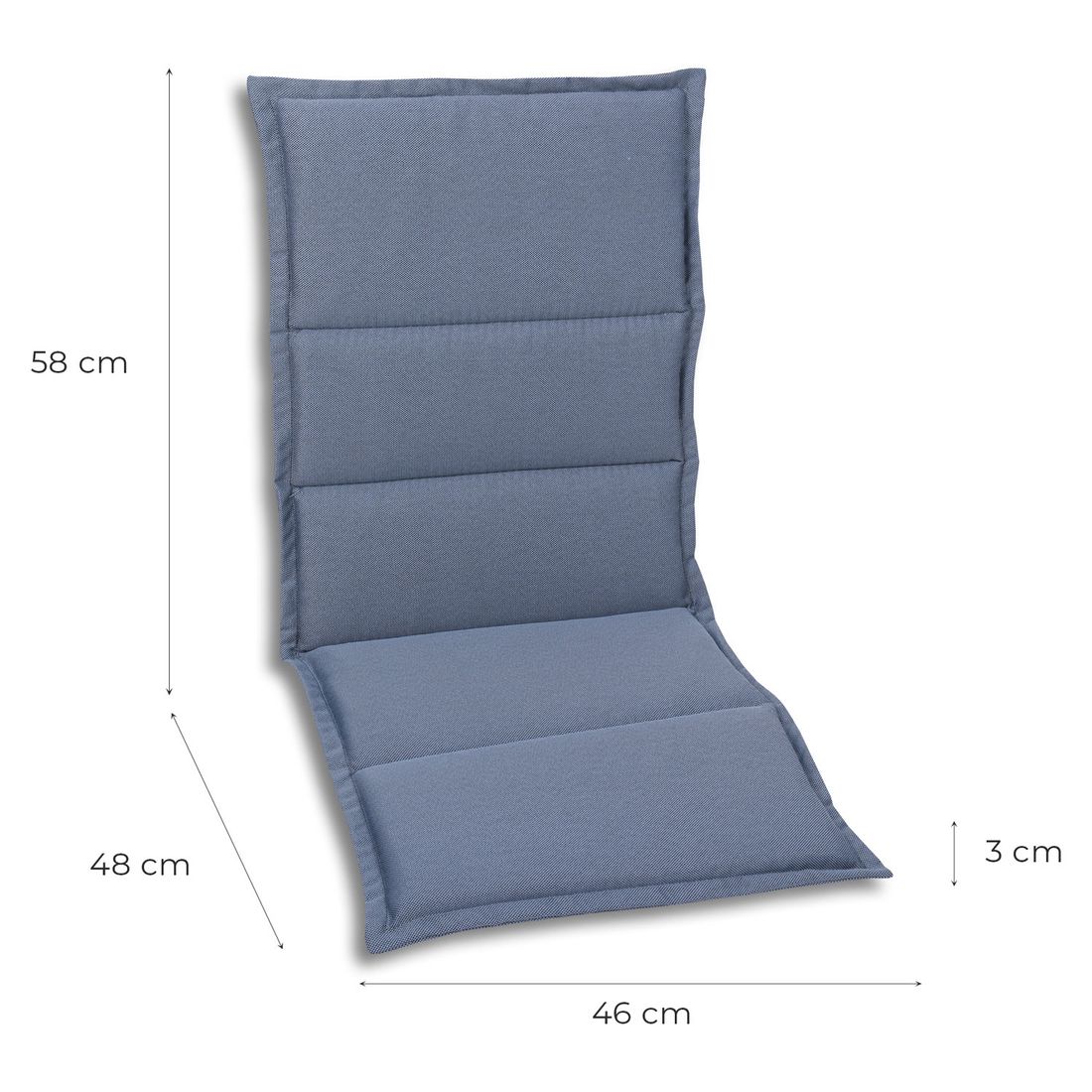 GO-DE Gartenstuhlauflage Mittellehner 46x108cm Polyester