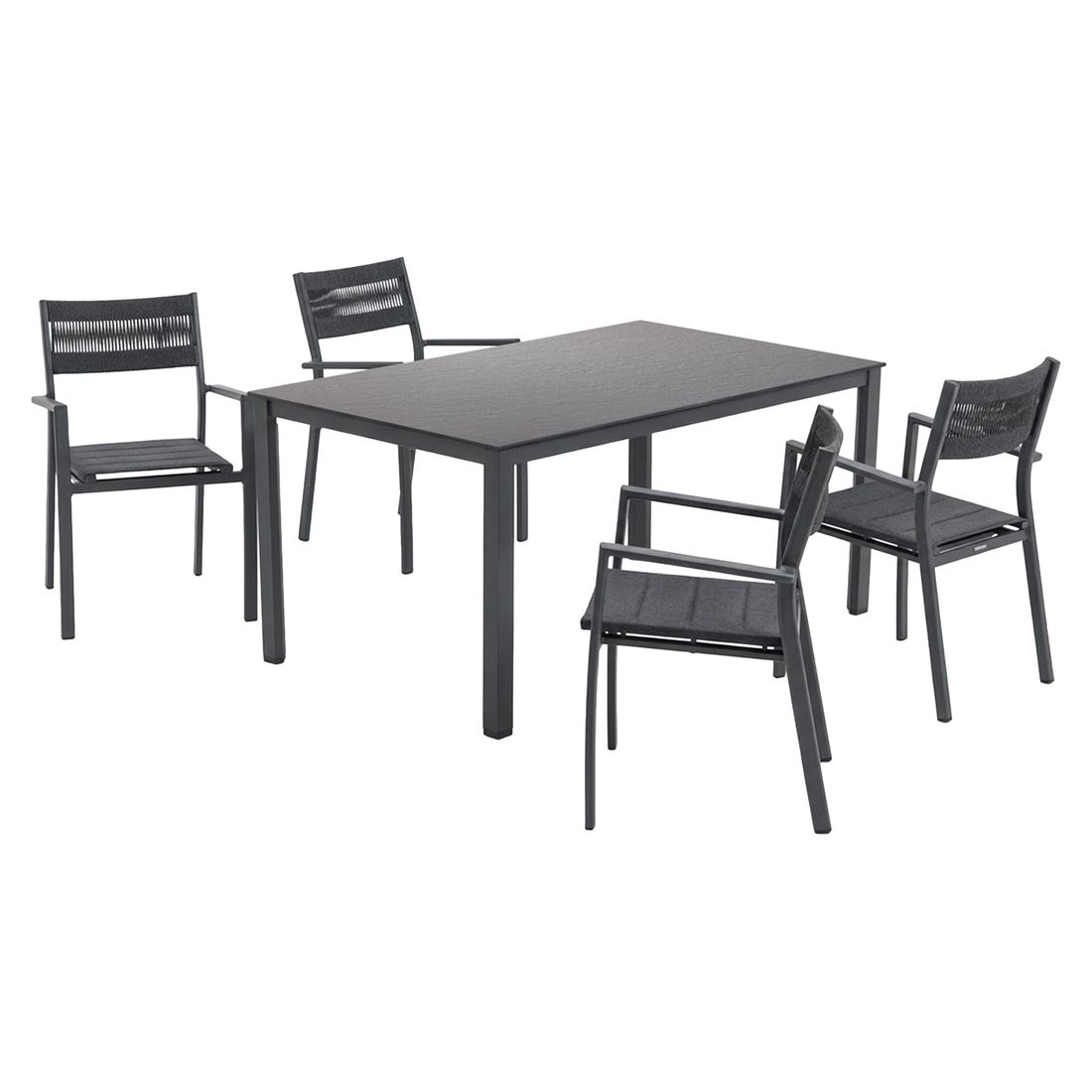 Kettler Lugano Gartenmöbel-Set M (4 Plätze) Tisch 160x95cm