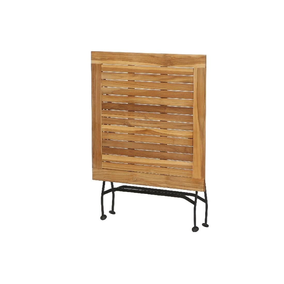 Siena Garden Peru Biergarten-Klapptisch 80x80 cm Stahl/Teak