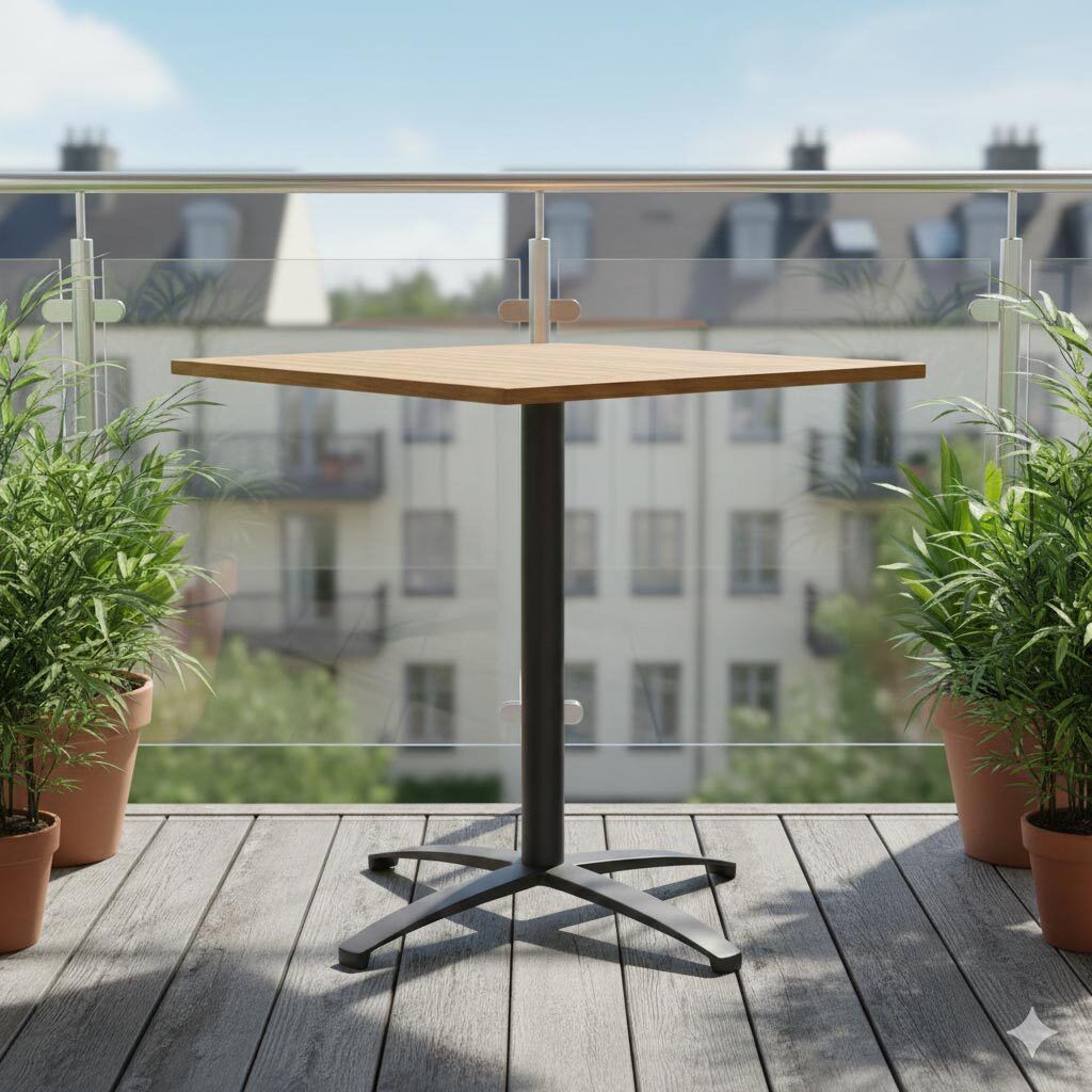 LC Garden Unicamo Gartentisch 70x70cm Aluminium/Teak