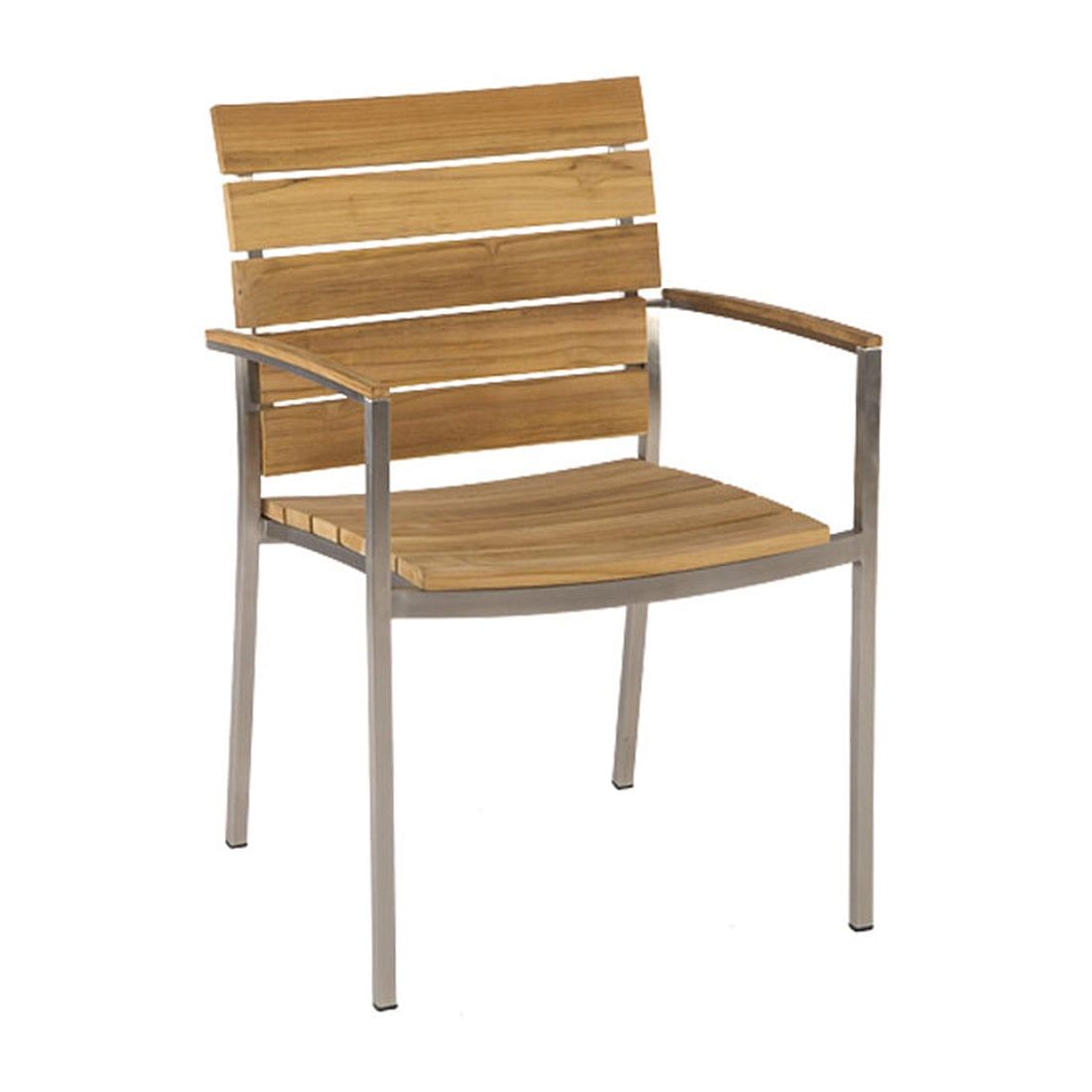 Stern Savona Stapelsessel Edelstahl/Teak
