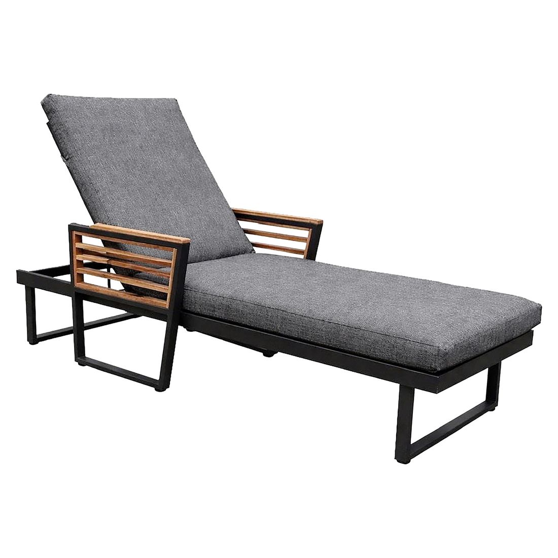 OUTLIV. New York City Gartenliege verstellbar Aluminium/Akazie/Spun Polyester