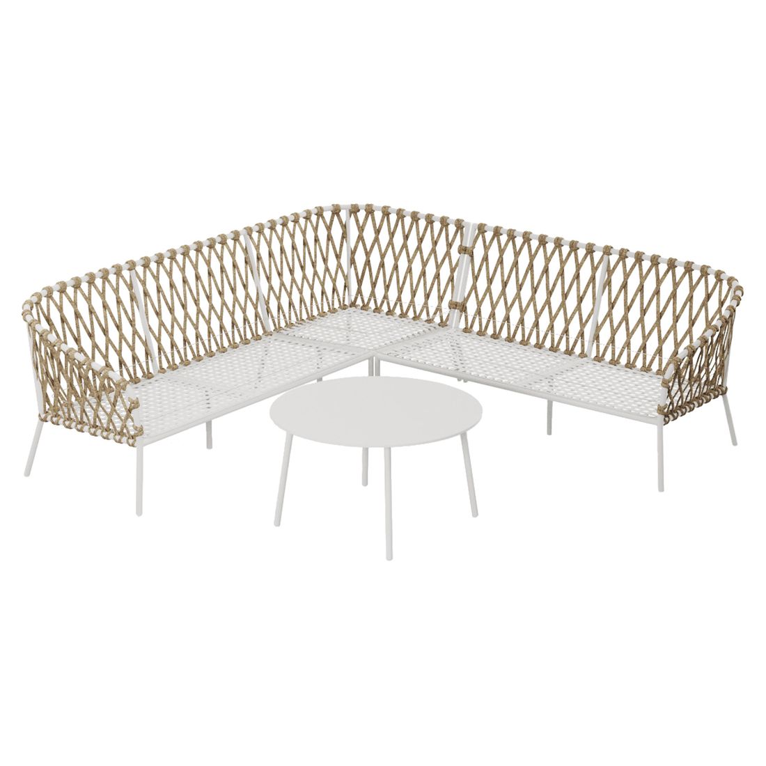 OUTLIV. Tanami Ecklounge inkl. Loungetisch Stahl/Rope/Olefin