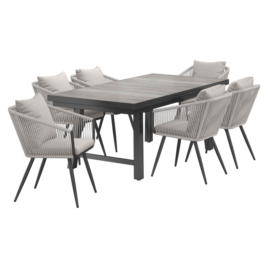 OUTLIV. Alex Gartenmöbel-Set L (6 Plätze) Tisch 200/260x100cm