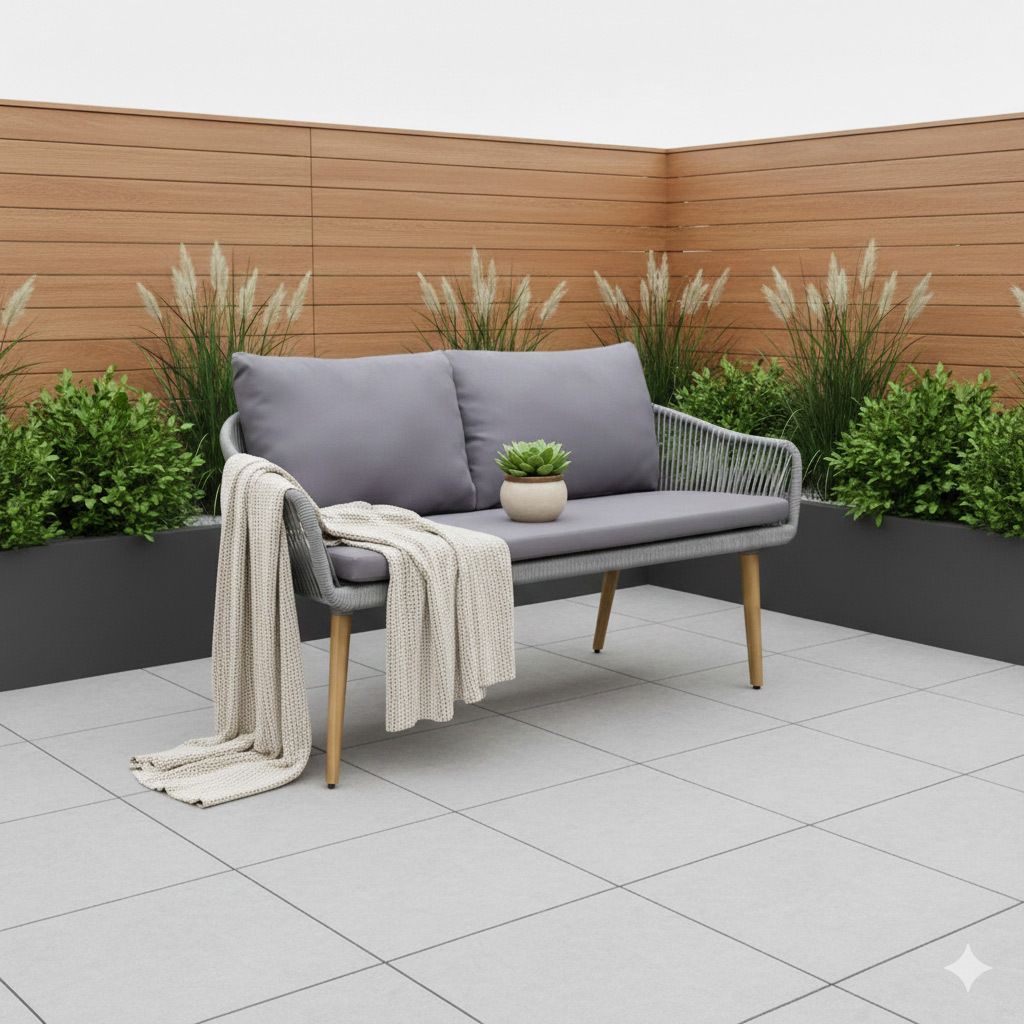 OUTLIV. Lille Diningsofa Akazie/Rope/Polyester
