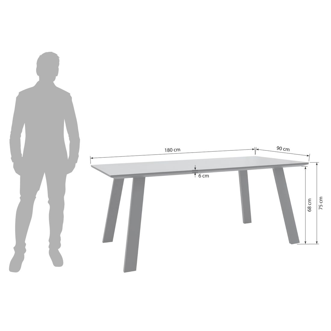 OUTLIV. Cairns Gartenmöbel-Set L (6 Plätze) Tisch 180x90cm