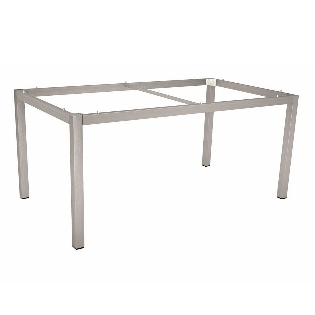 Stern Gartentisch 160x90cm Edelstahl/Teak