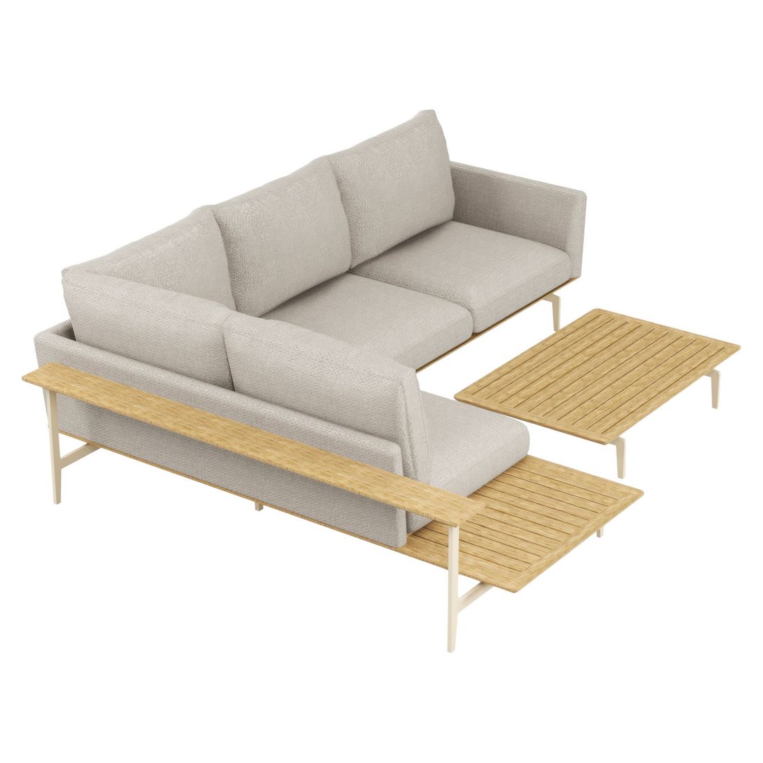 OUTLIV. Misako Ecklounge inkl. Loungetisch Stahl/Olefin