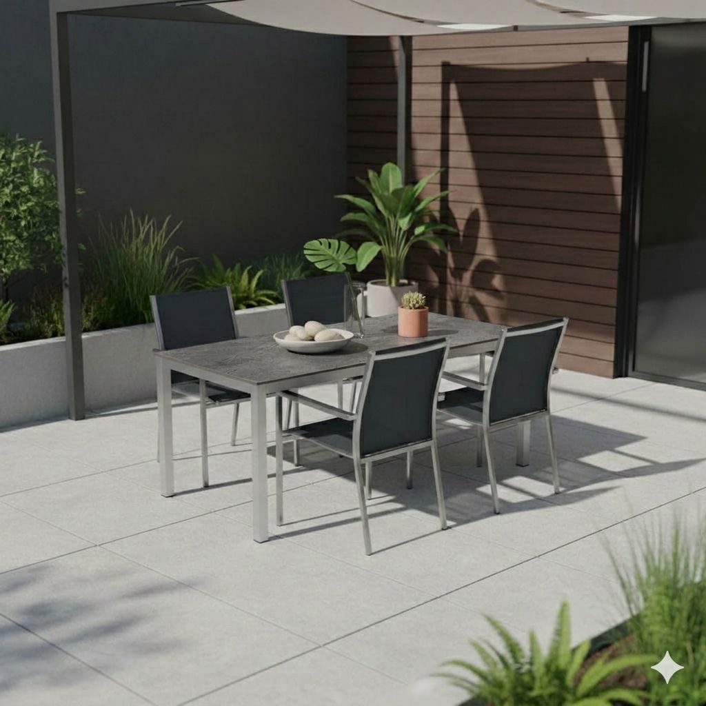 Stern Polaris Gartenmöbel-Set M (4 Plätze) mit OUTLIV. Tisch 160x90cm