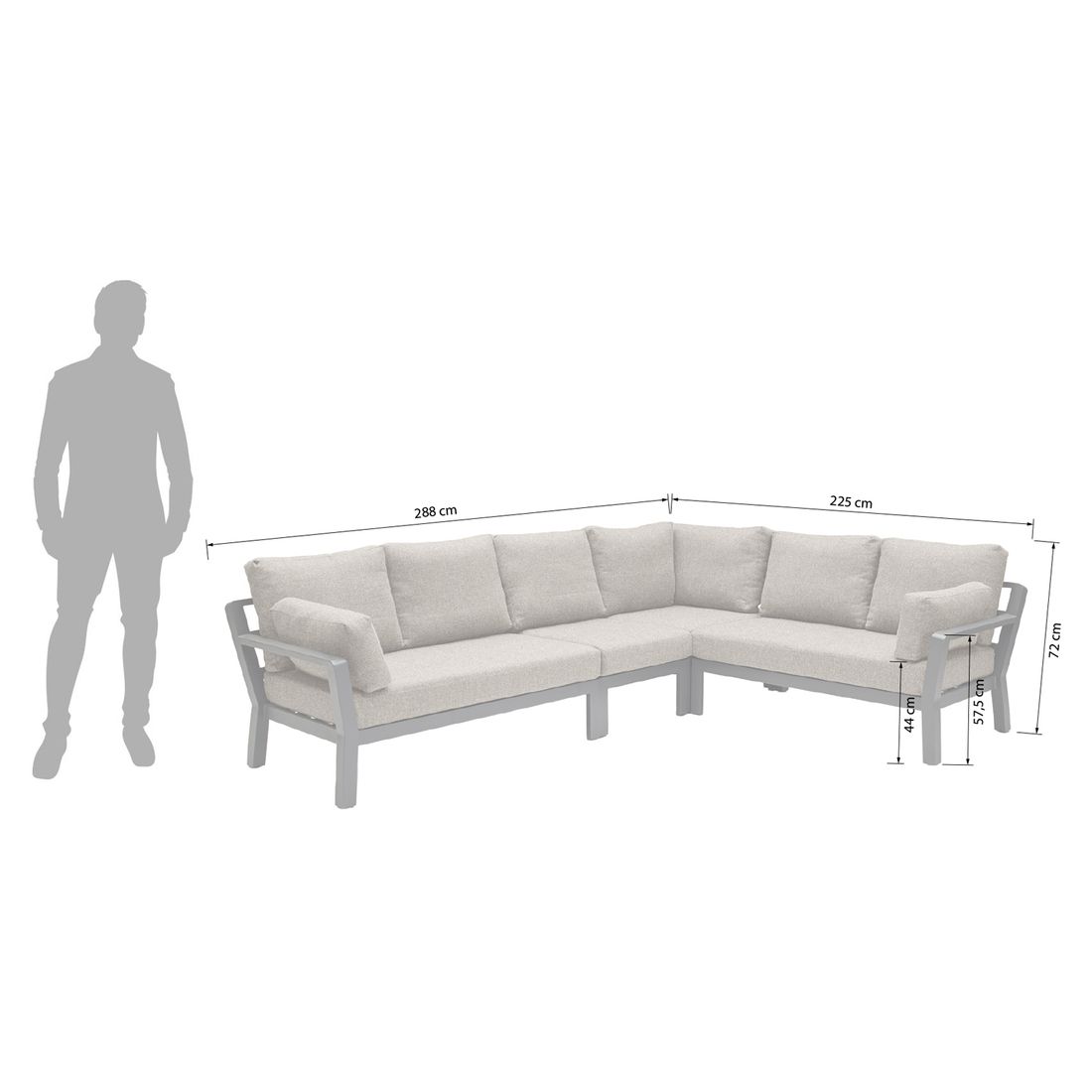 LC Garden Avena Dininglounge Aluminium/Polyester