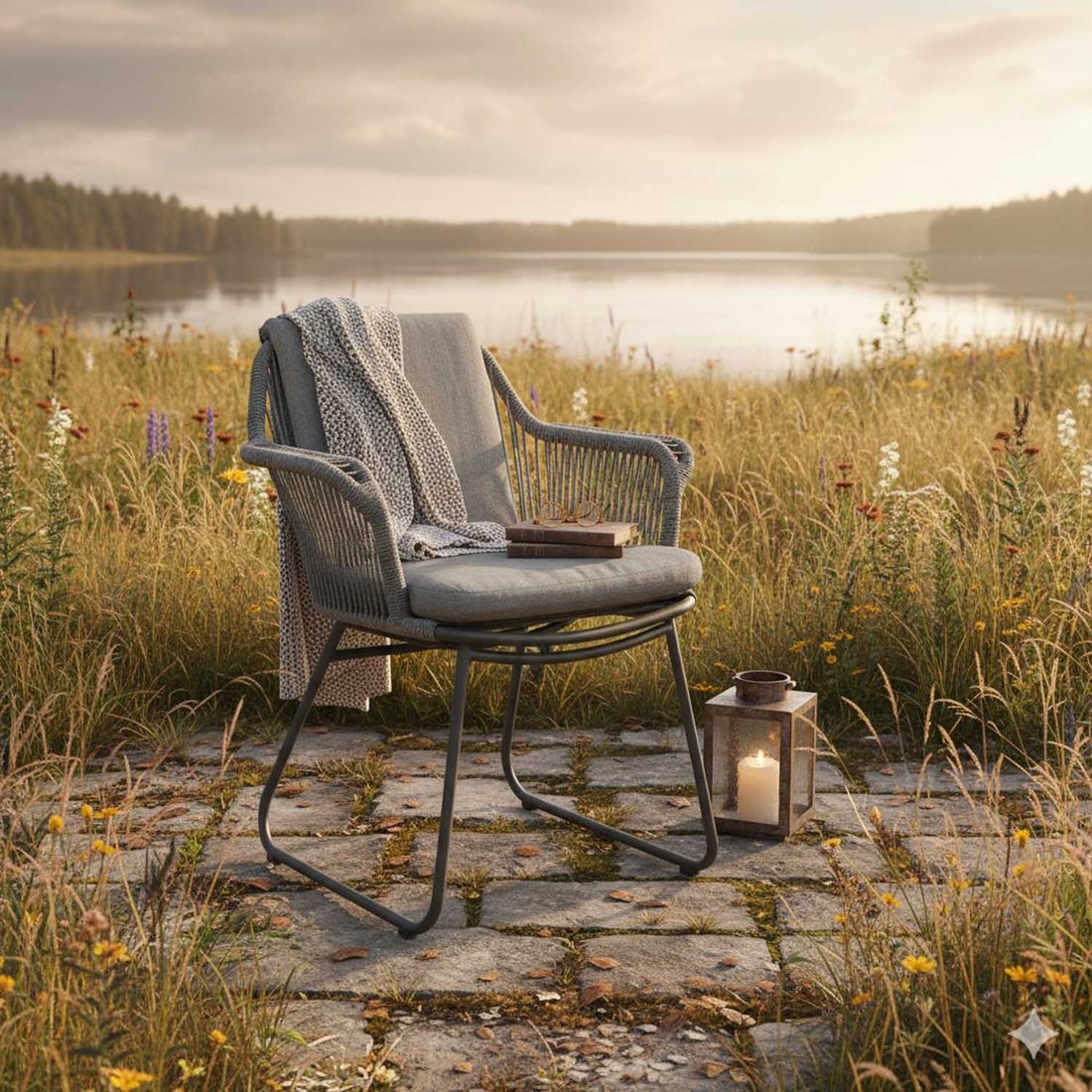 LifestyleGarden Viborg Gartensessel Aluminium mit Sitz- und Rückenkissen