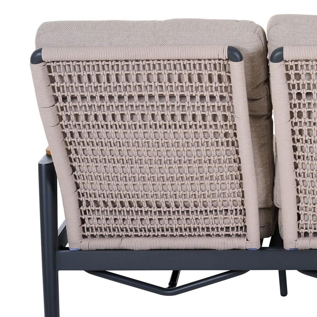 Siena Garden Cortina Loungeset verstellbar inkl. OUTLIV. Lifttisch Aluminium/Rope/Polypropylen