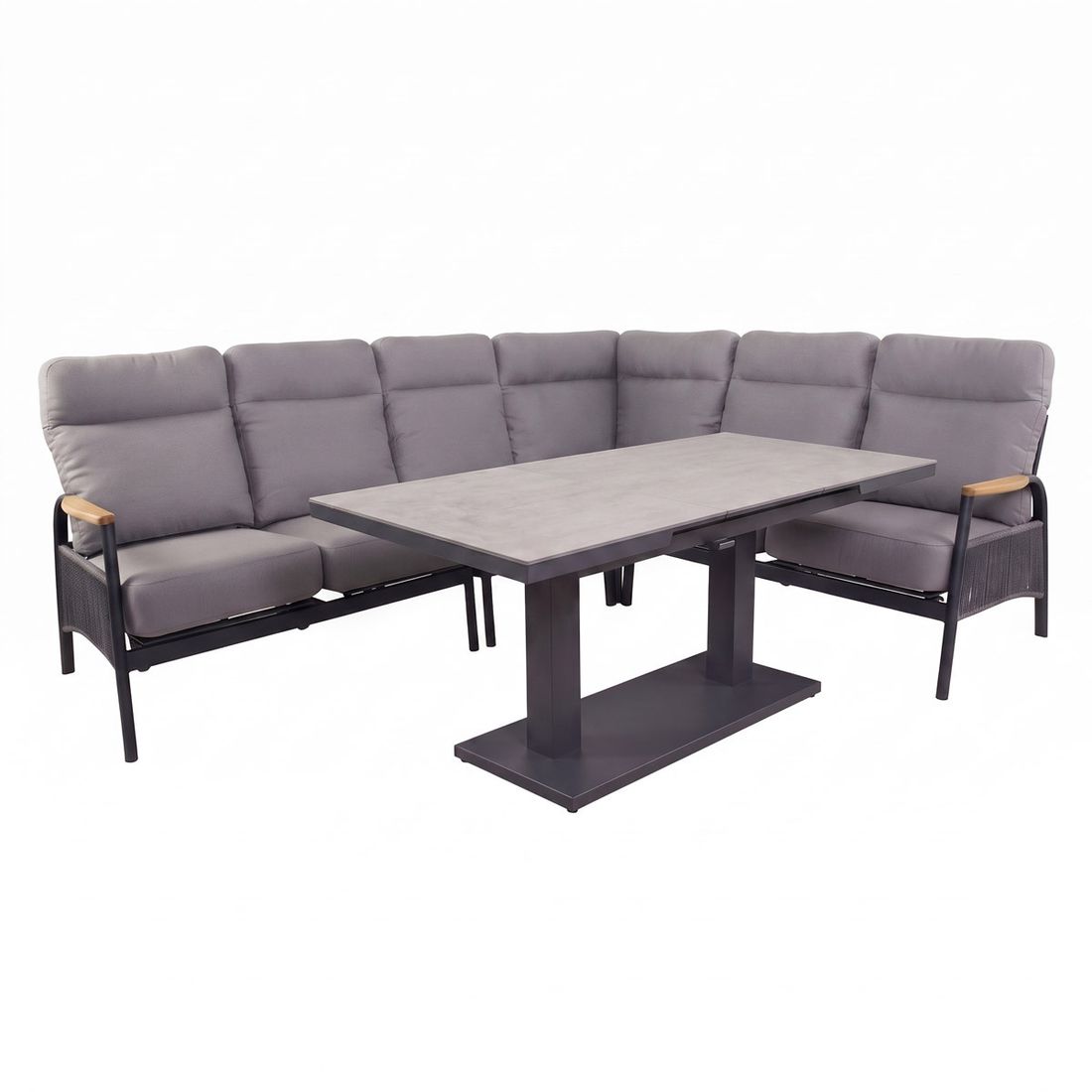 OUTLIV. Valencia Dininglounge Tisch 180x90cm Aluminium/Rope/Olefin