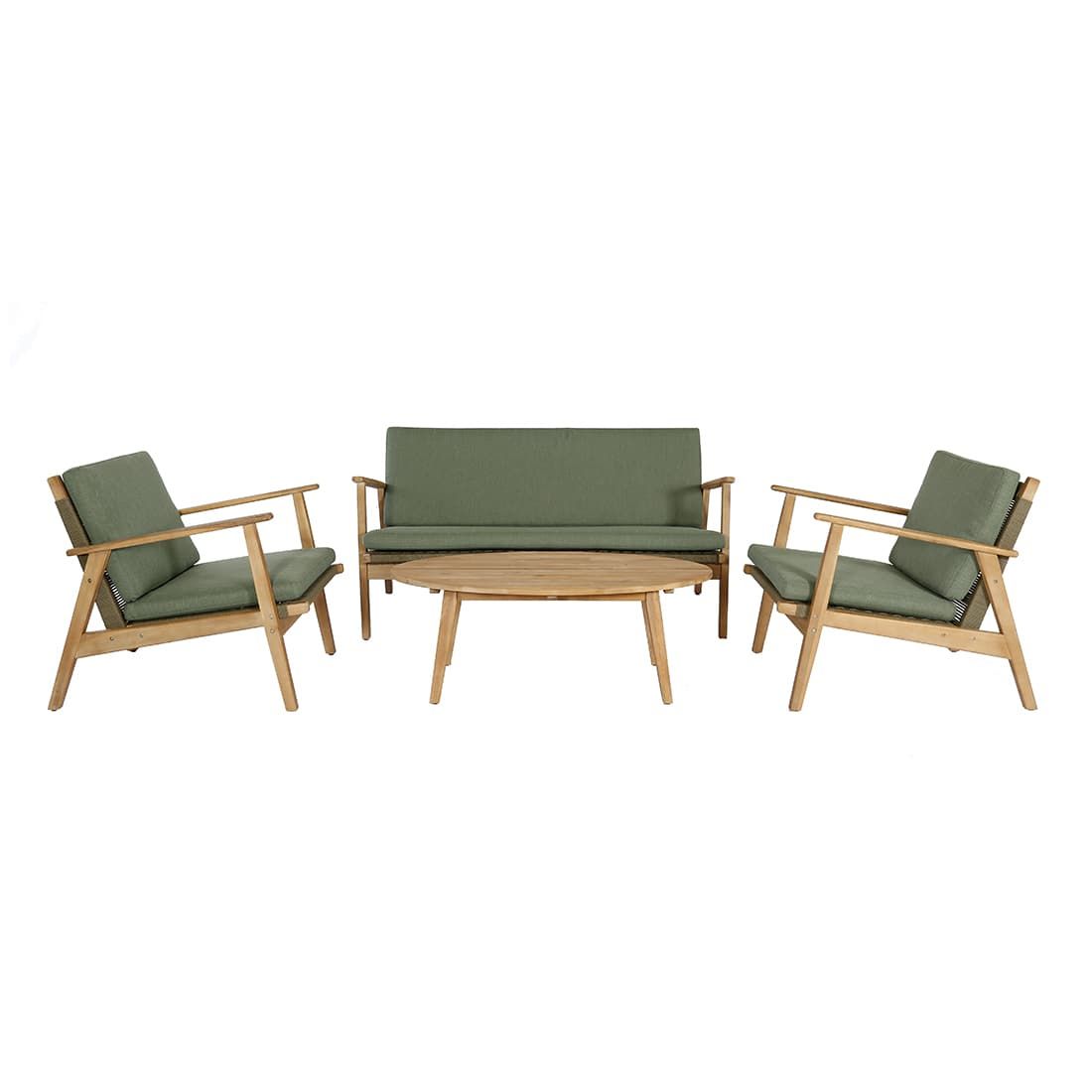 OUTLIV. Bergen Loungeset inkl. Loungetisch Akazie/Kunstfaser 