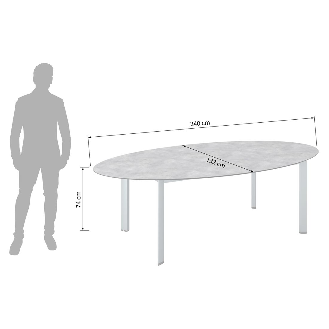 Kettler Edge Gartentisch Aluminium/HPL