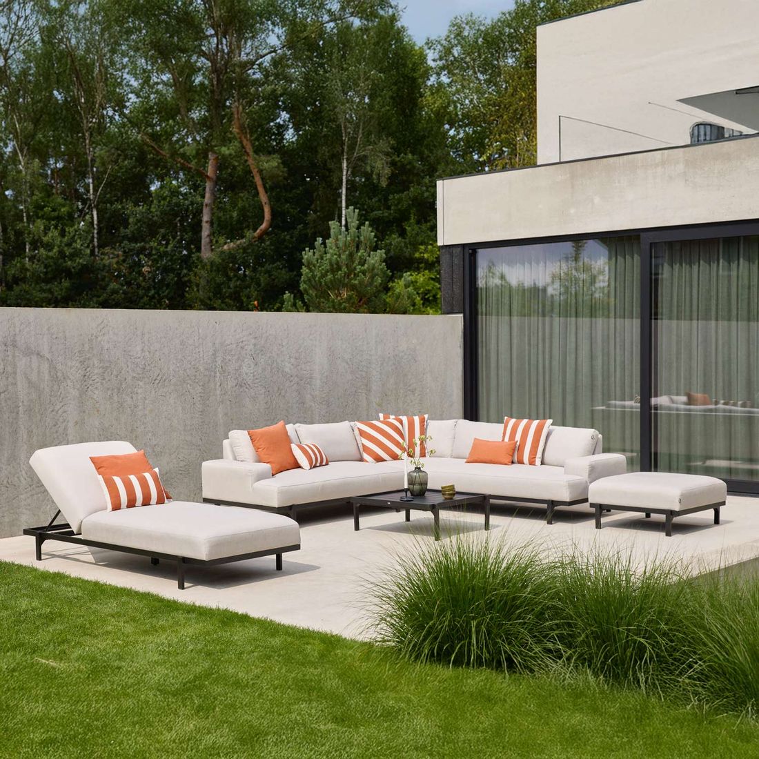 Hartman Lucas Ecklounge inkl. Loungetisch Aluminium/Sunbrella