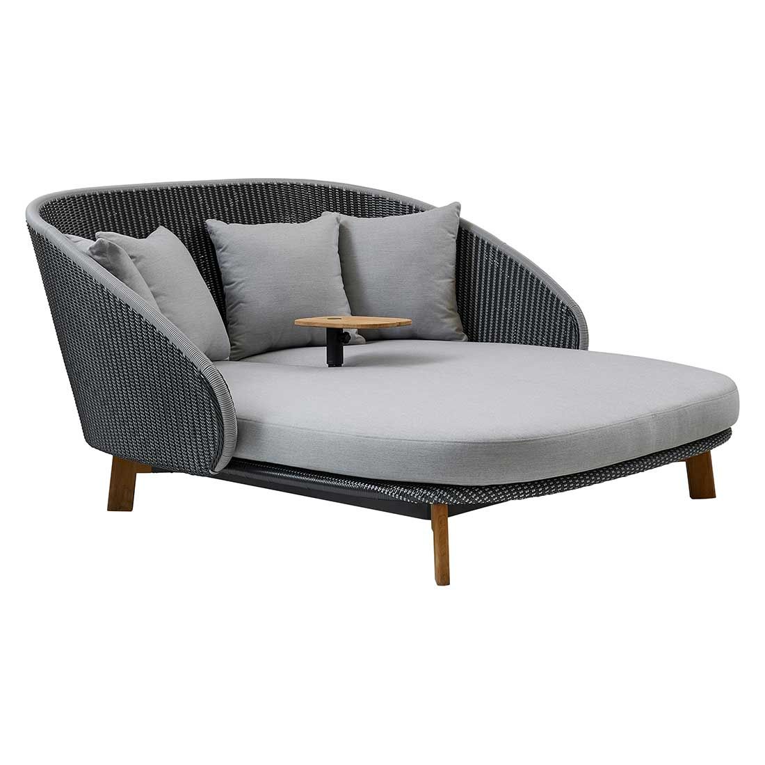 Cane-Line Peacock Daybed Teak/Alu/Geflecht inkl. Tisch