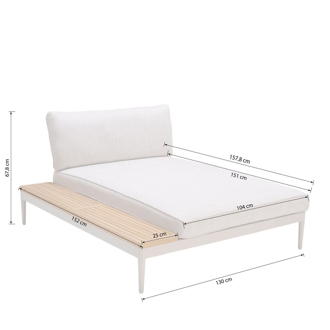 LifestyleGarden Topaz XL Daybed Aluminium/Olefin