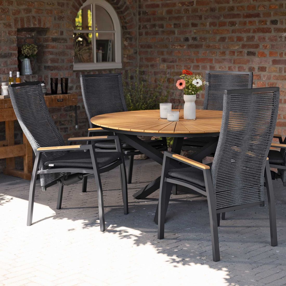 LC Garden Unicamo Gartentisch Aluminium/Teak