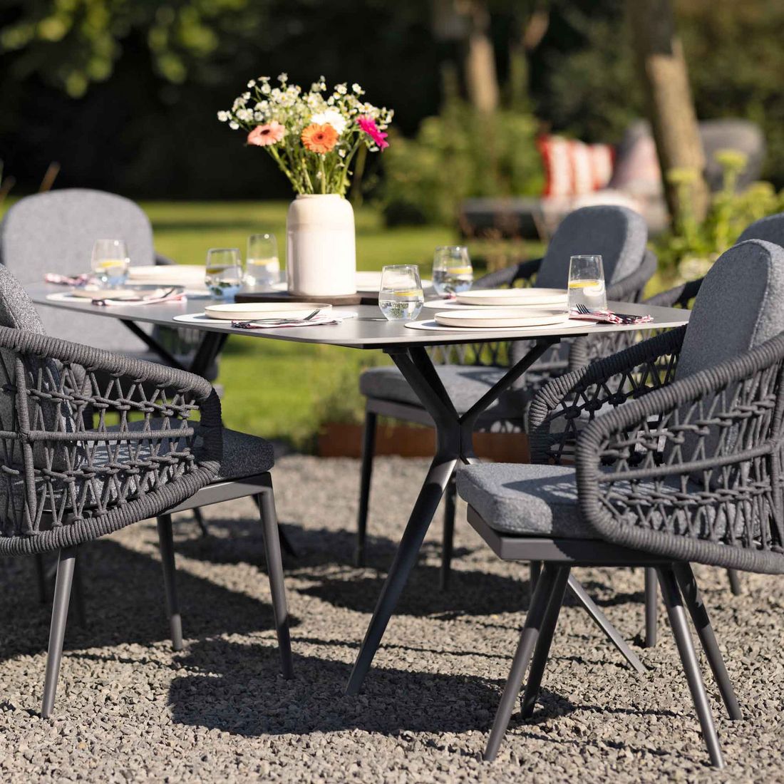 Interliving 7012 Gartentisch 220x100cm Aluminium/Sinterstone