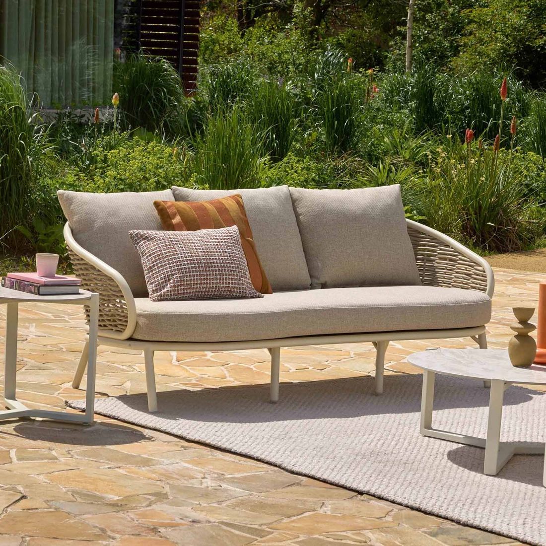 Apple Bee Pine Key Gartenloungesofa Aluminium/Polyrattan/Bee Wett