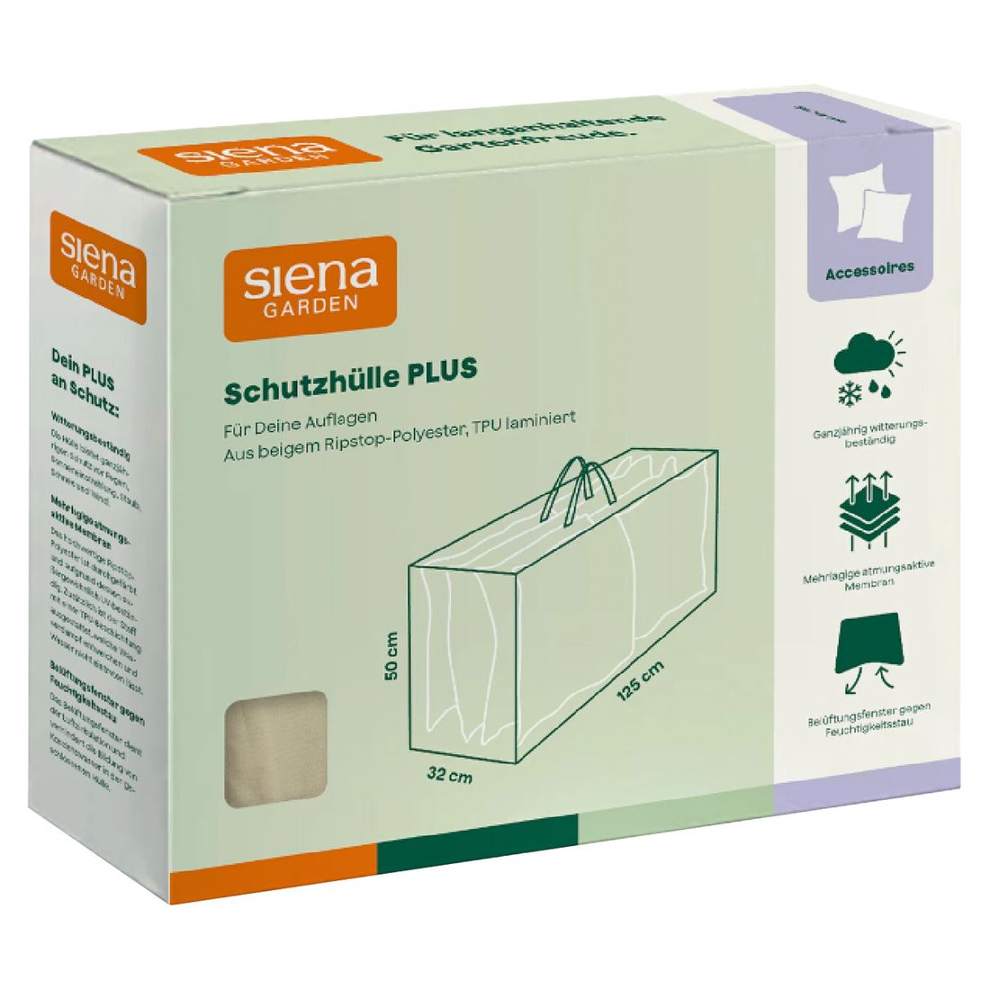 Siena Garden Plus Auflagentasche 125x32x50cm