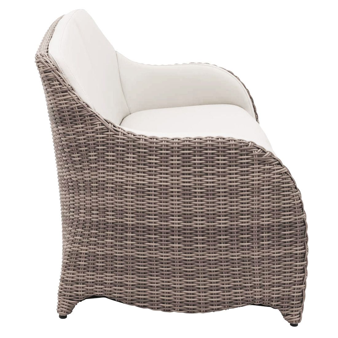 Domus Ventures Luxor Gartenloungesofa Halbrundgeflecht/MarinaPlus