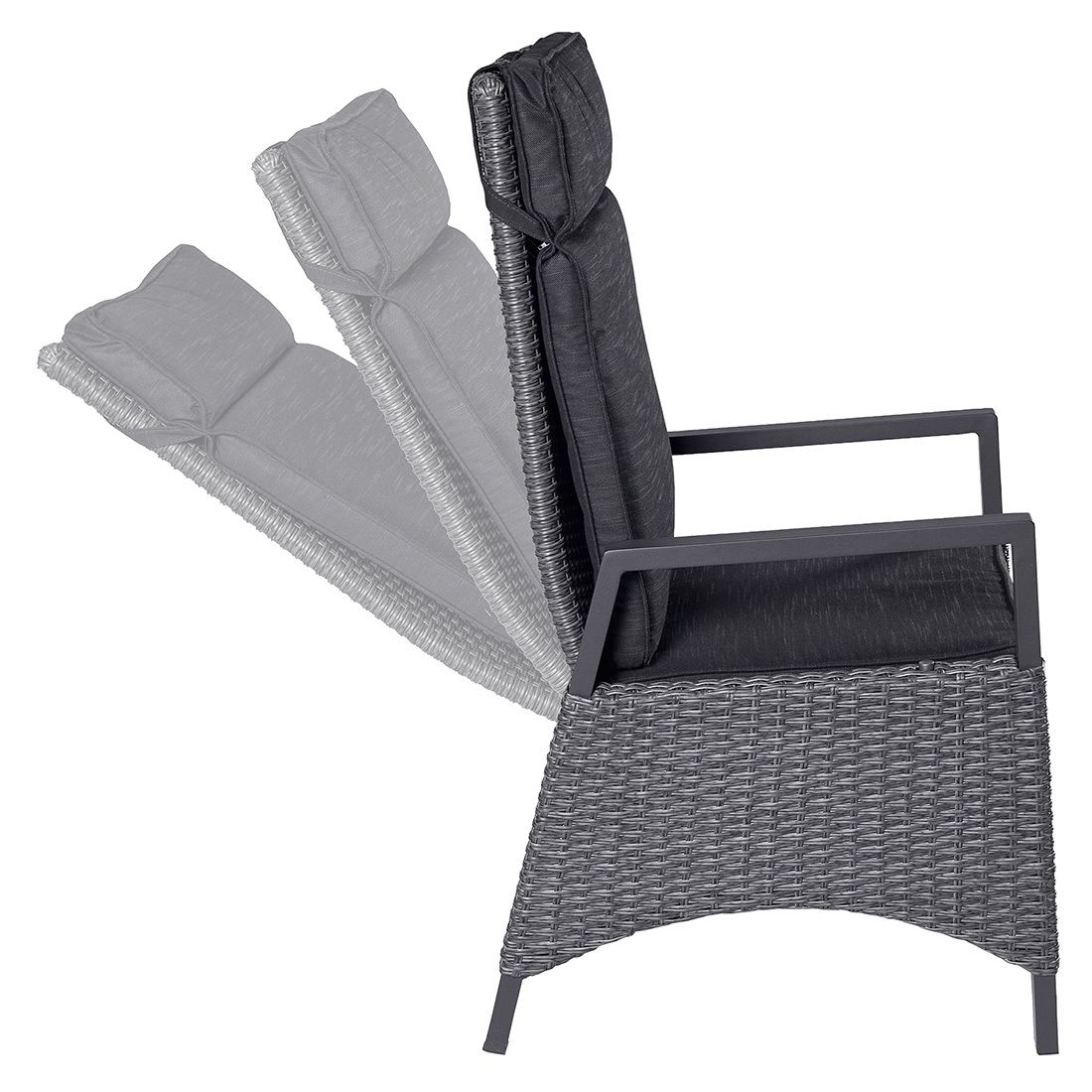 LC Garden Keramo Gartenmöbel-Set L verstellbar 6 (Plätze) Tisch 200x100cm