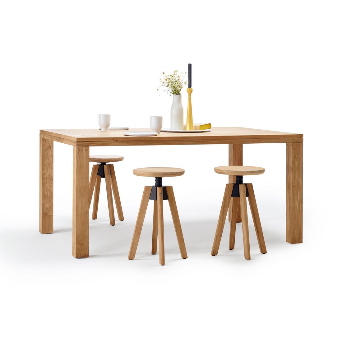 Solpuri Spindle Gartenhocker Teak